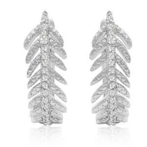 1/4 CARAT DIAMOND FEATHER EARRINGS